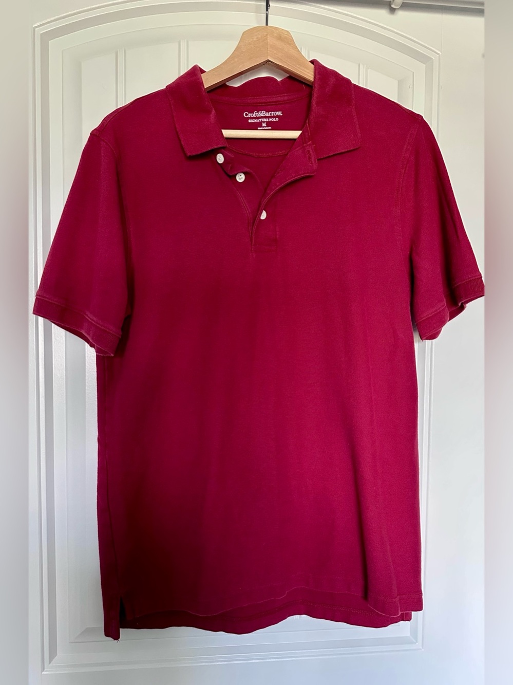 Croft & Barrow Signature Polo Shirt Men’s Medium Short Sleeve Cotton Classic Fit